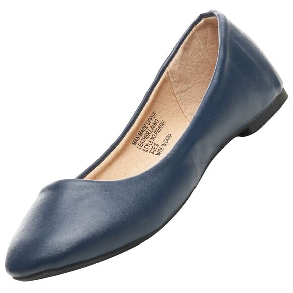 Alpine Swiss Shoes - Alpine Swiss Pierina Womens Classic Round Toe Ballet Flats Work Slip On Shoes